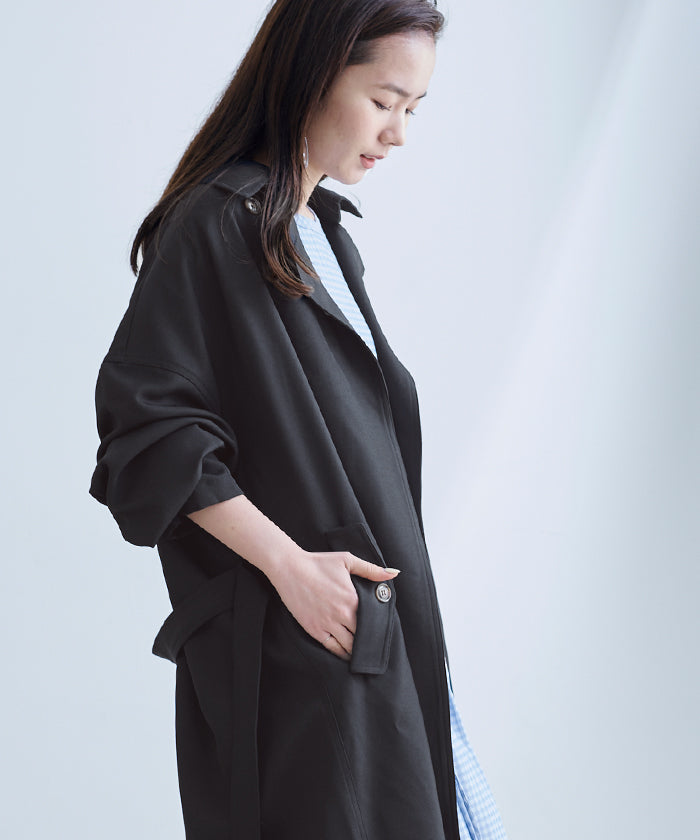 ティティベイト titivate ステンカラーワークオーバーコート （ダークピンク） ダークピンク