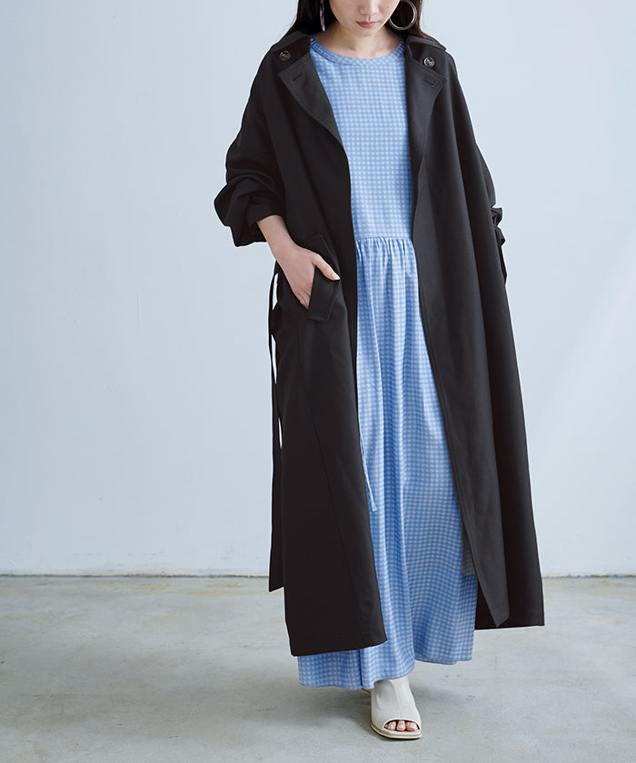 ティティベイト titivate ステンカラーワークオーバーコート （ダークピンク） ダークピンク