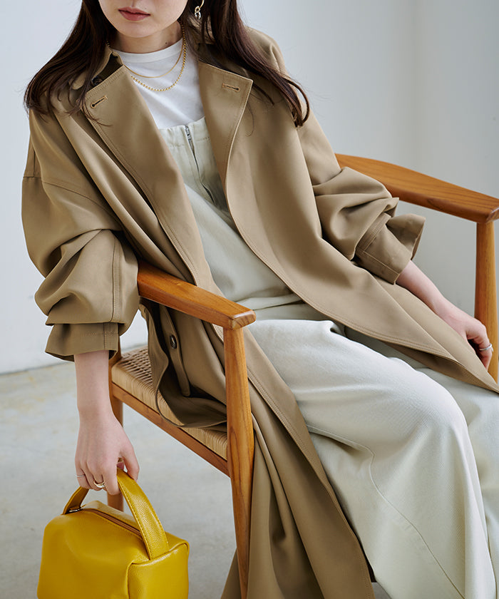 ティティベイト titivate ステンカラーワークオーバーコート （ダークピンク） ダークピンク