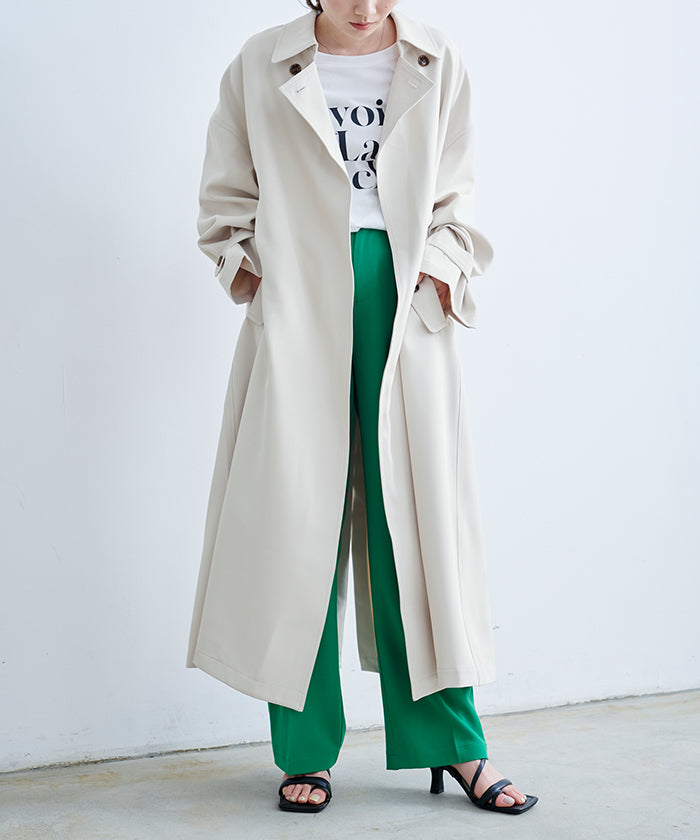 ティティベイト titivate ステンカラーワークオーバーコート （ダークピンク） ダークピンク