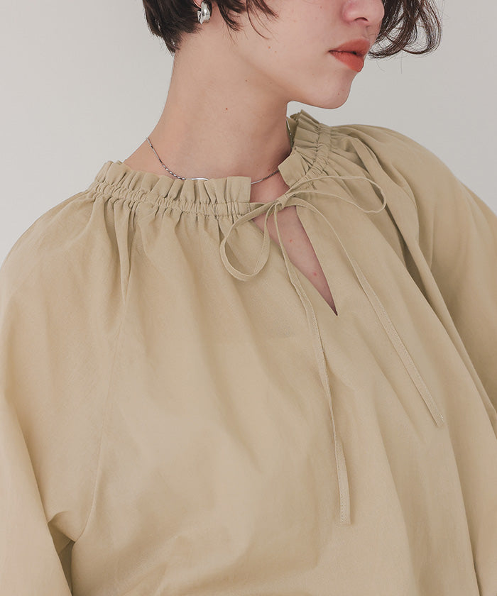 ティティベイト titivate リボン付きAラインギャザーブラウス