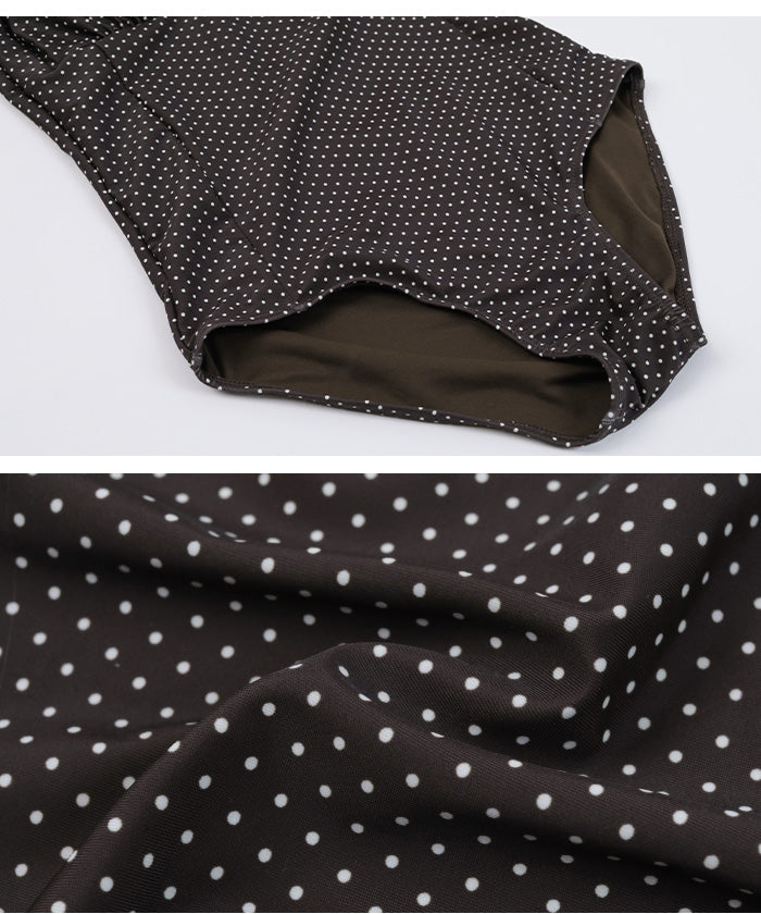 Titivate Round Neck Gathered One Piece/Swimsuit [Non-returnable item]