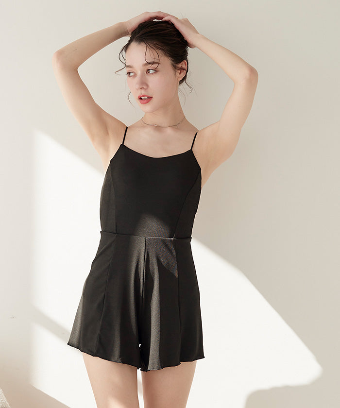 Titivate Back-open Simple Romper/Swimsuit [Non-returnable item]