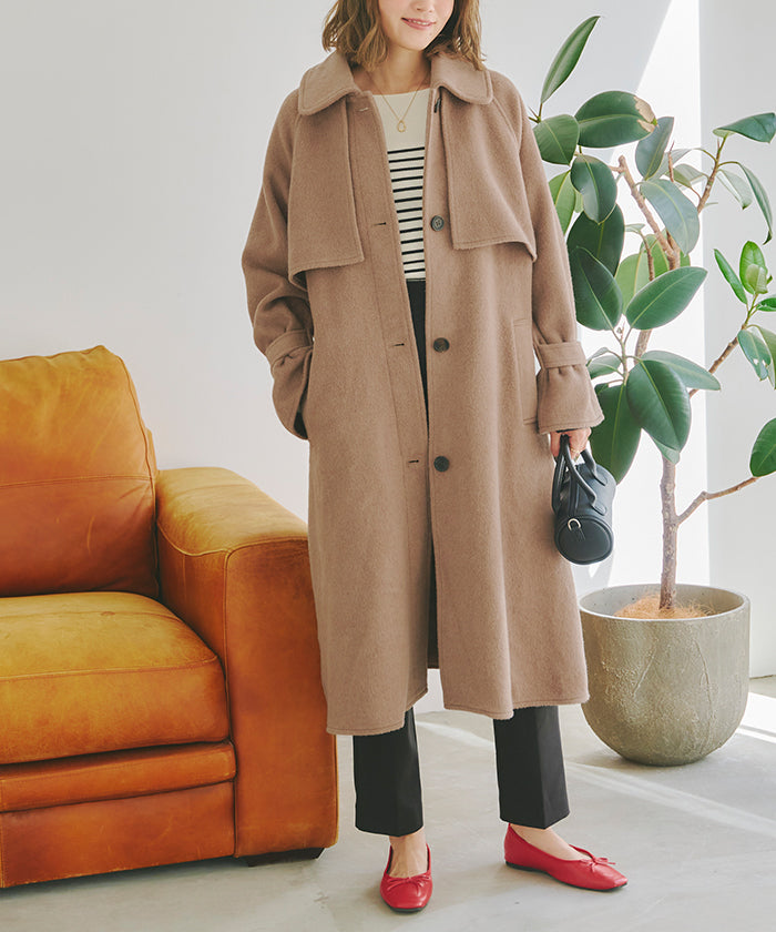 ティティベイト titivate ウールブレンドステンカラーコート （ブラウン） ブラウン