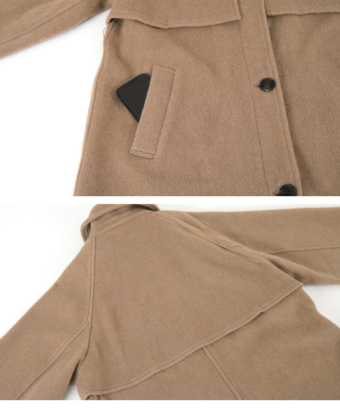 ティティベイト titivate ウールブレンドステンカラーコート （ブラウン） ブラウン