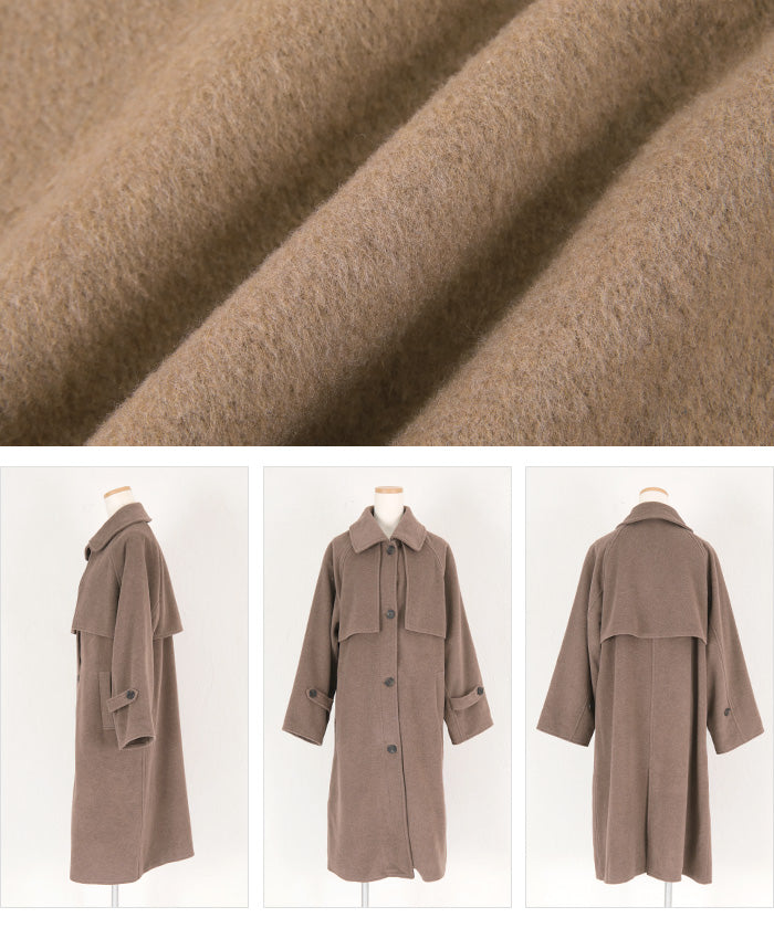 ティティベイト titivate ウールブレンドステンカラーコート （ブラウン） ブラウン