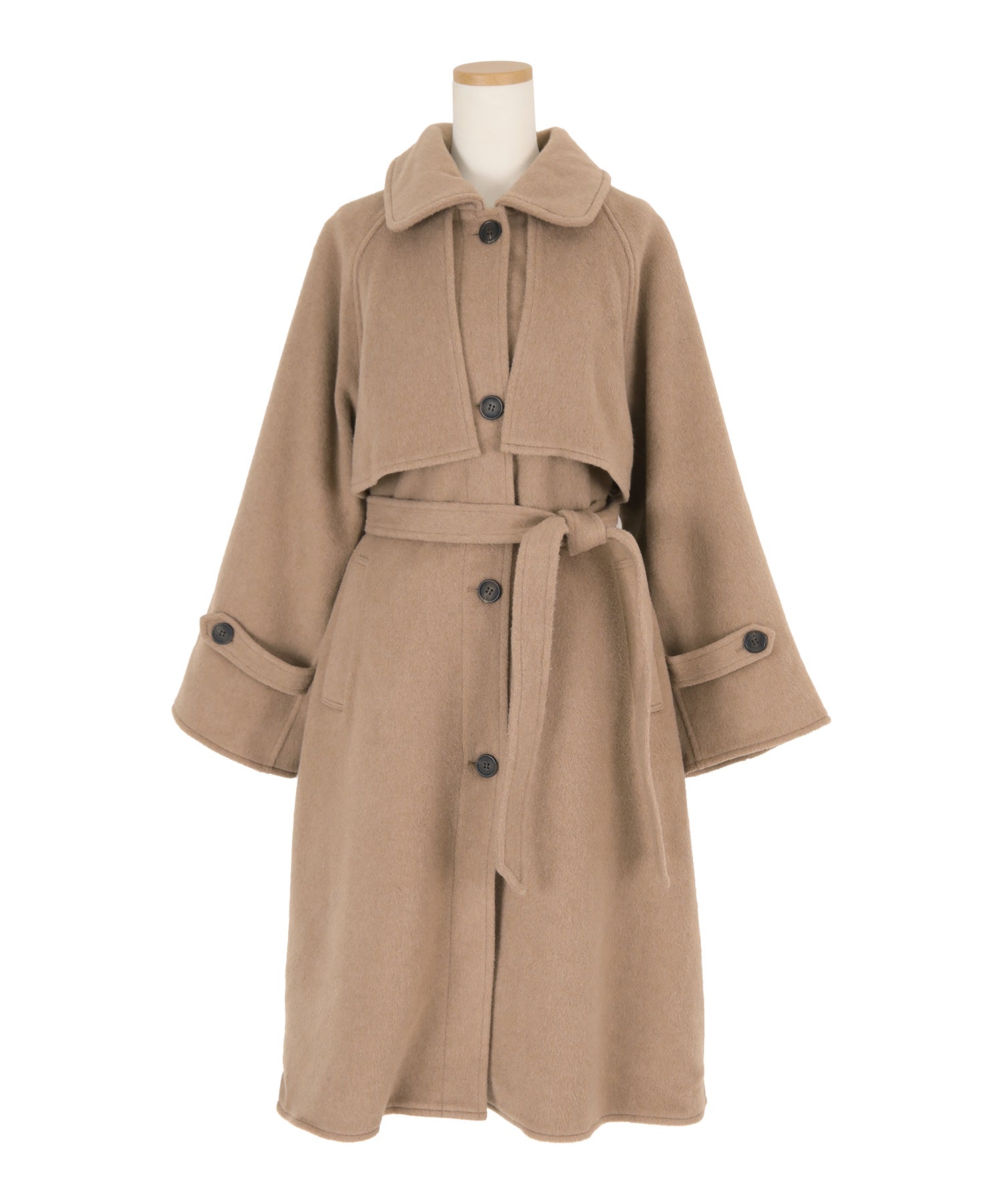 ティティベイト titivate ウールブレンドステンカラーコート （ブラウン） ブラウン