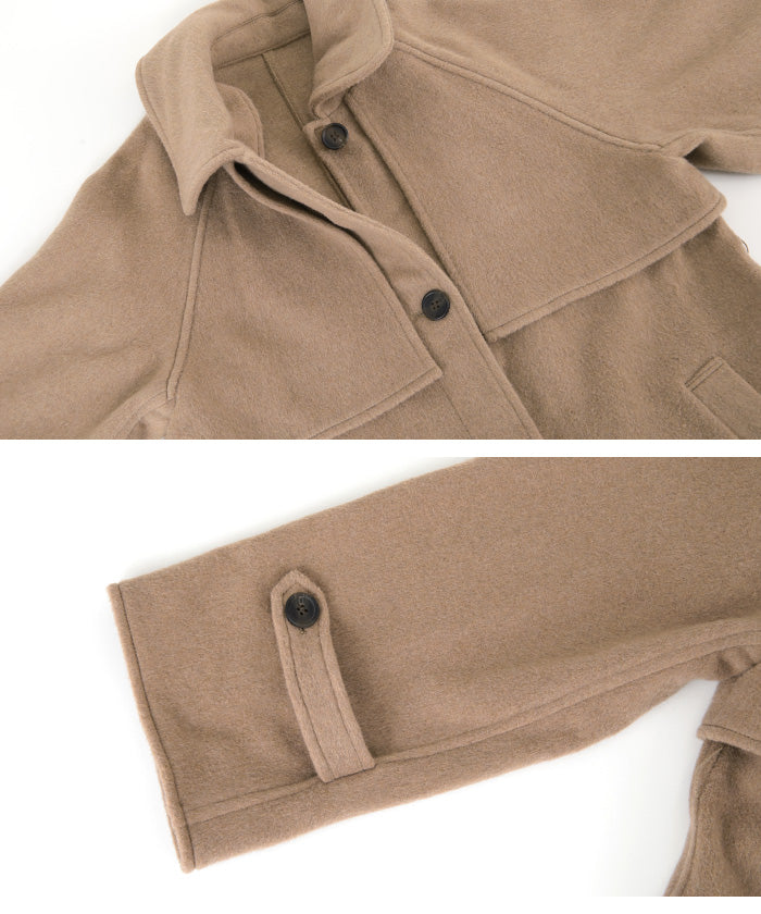 Titivate wool blend baldachin coat