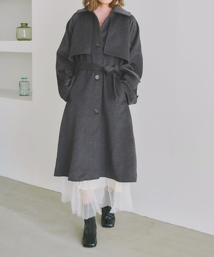 Titivate wool blend baldachin coat