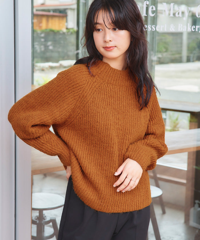 ティティベイト titivate ハイネックふわっとタッチニット