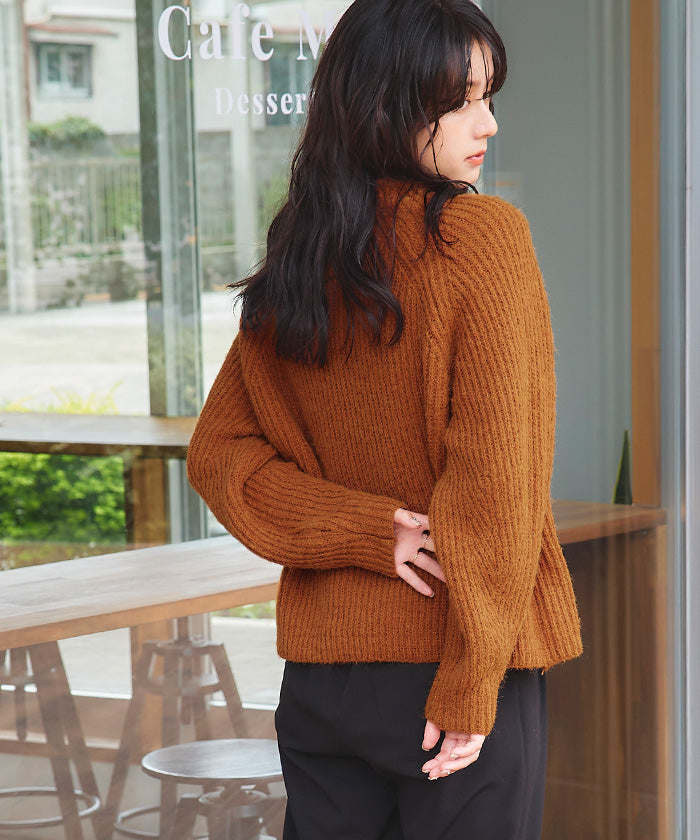 ティティベイト titivate ハイネックふわっとタッチニット