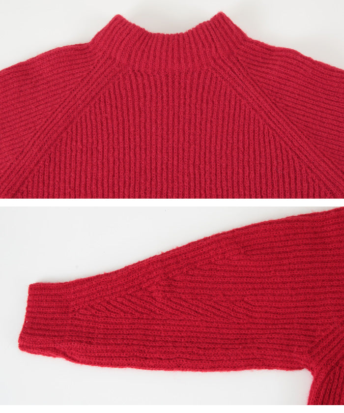 ティティベイト titivate ハイネックふわっとタッチニット