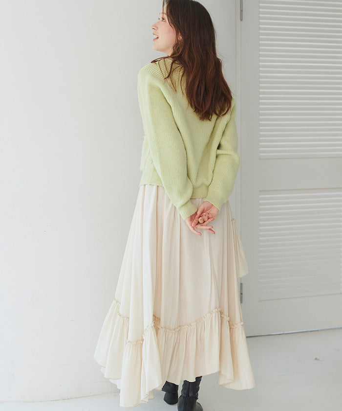 ティティベイト titivate ポケット付きVネックニットカーディガン （ライトブルー） ライトブルー