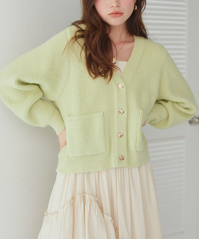 ティティベイト titivate ポケット付きVネックニットカーディガン （ライトブルー） ライトブルー