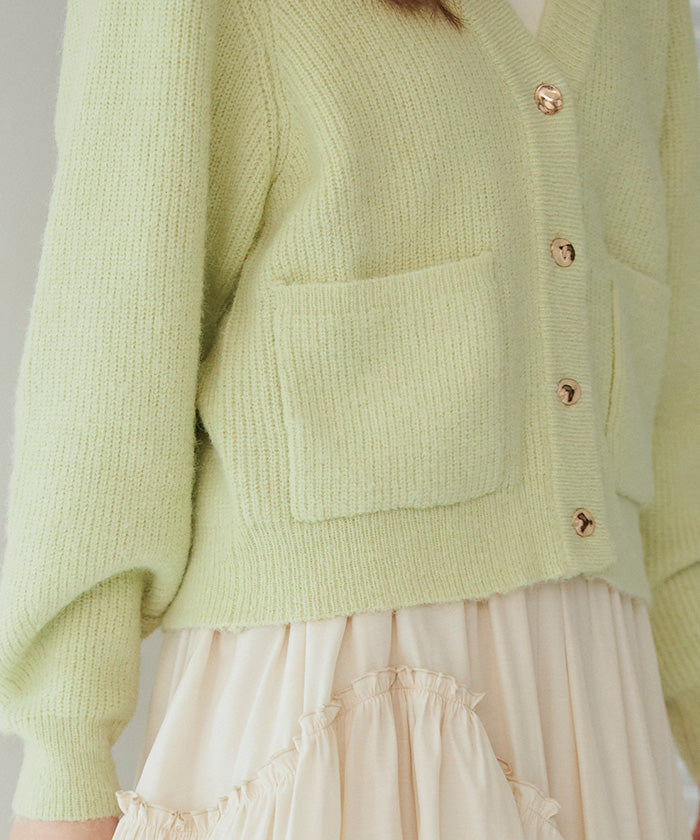 ティティベイト titivate ポケット付きVネックニットカーディガン （ライトブルー） ライトブルー