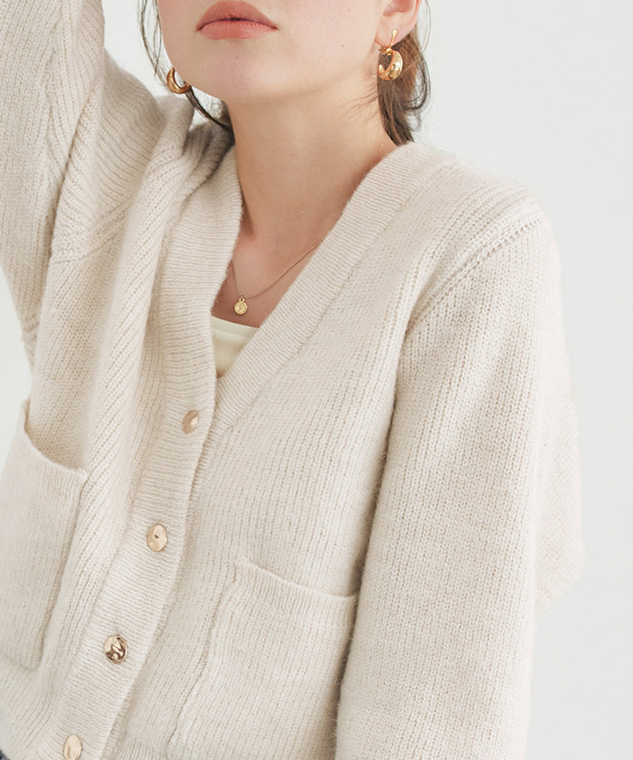 ティティベイト titivate ポケット付きVネックニットカーディガン （ライトブルー） ライトブルー