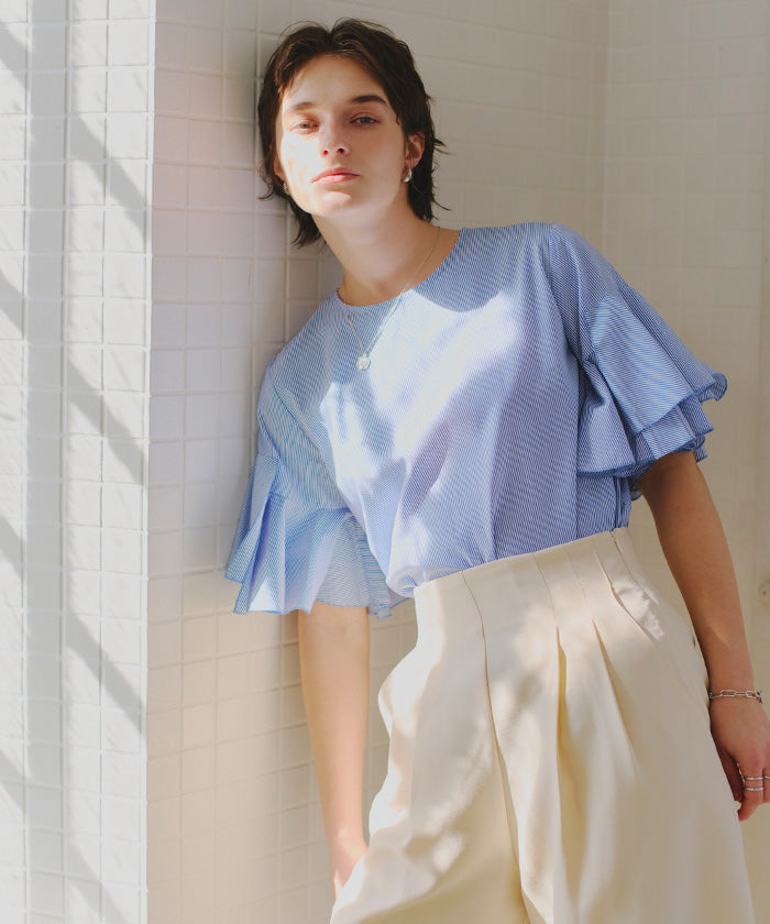 Titivate Random Frill Design Sleeve Blouse