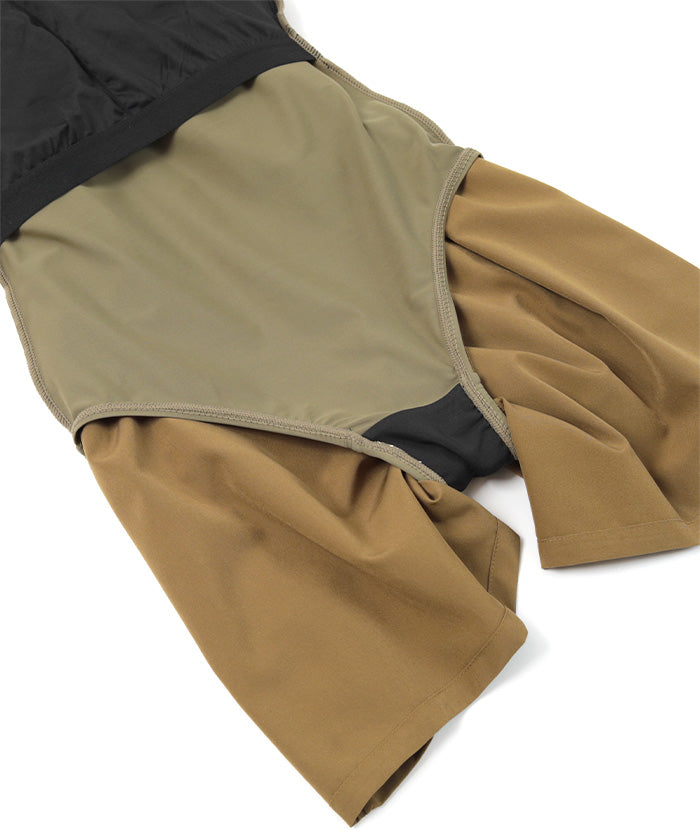 ティティベイト titivate ショルダーフリルオールインワン/ワンピース水着【返品不可商品】 （バニラ/ライトブラウン） バニラ/ライトブラウン