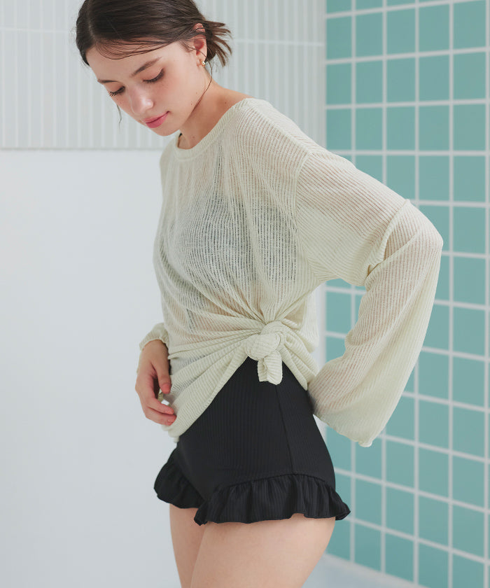 ティティベイト titivate シアートップス付ビキニ/セット水着【返品不可商品】