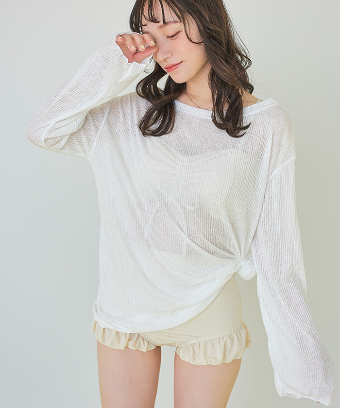 ティティベイト titivate シアートップス付ビキニ/セット水着【返品不可商品】