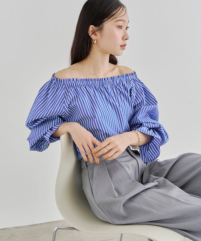 Titivate 2way candy sleeve blouse