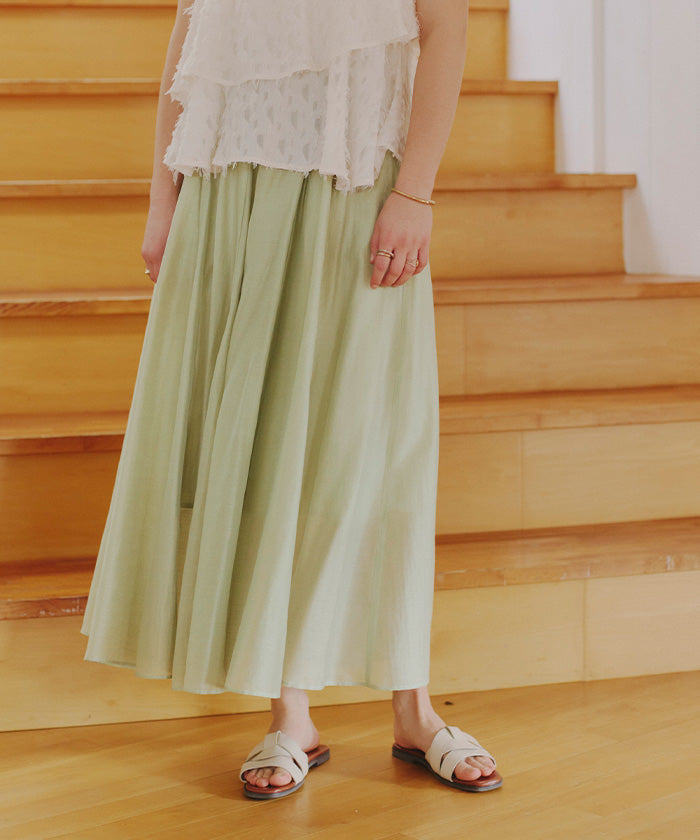 Titivate titivate sheer tuck gathered skirt