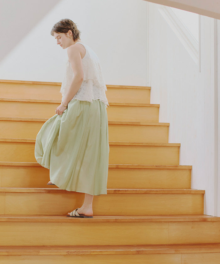 Titivate titivate sheer tuck gathered skirt