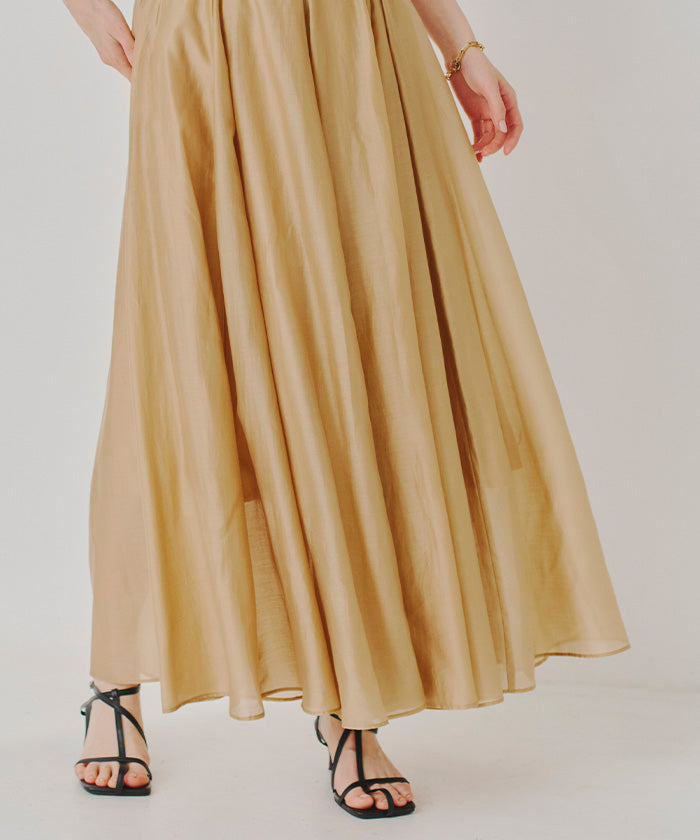 Titivate titivate sheer tuck gathered skirt