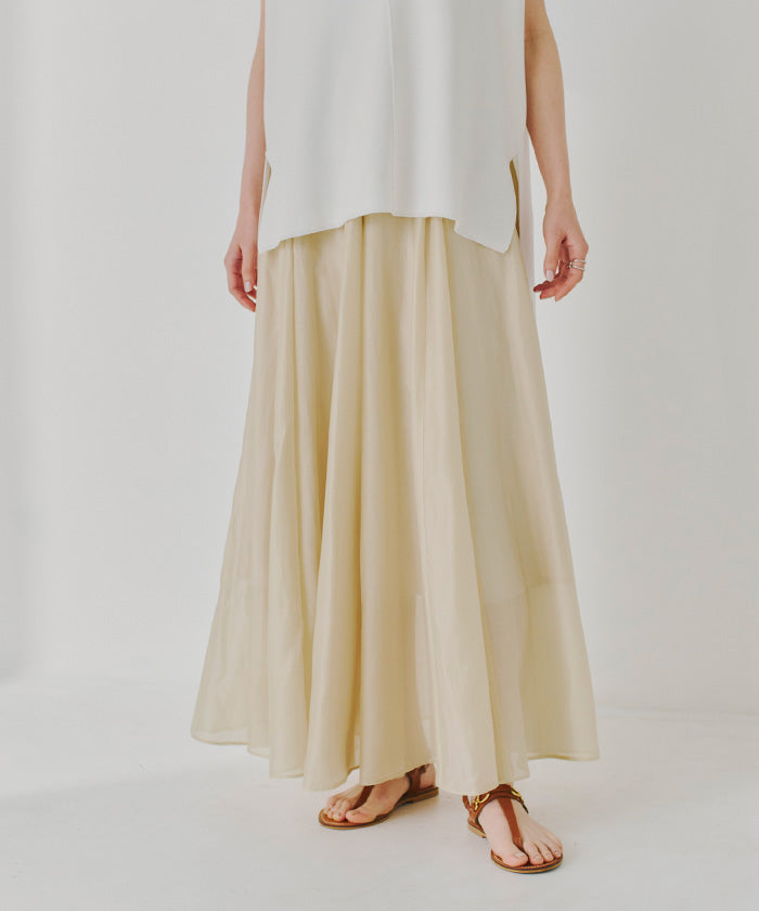 Titivate titivate sheer tuck gathered skirt