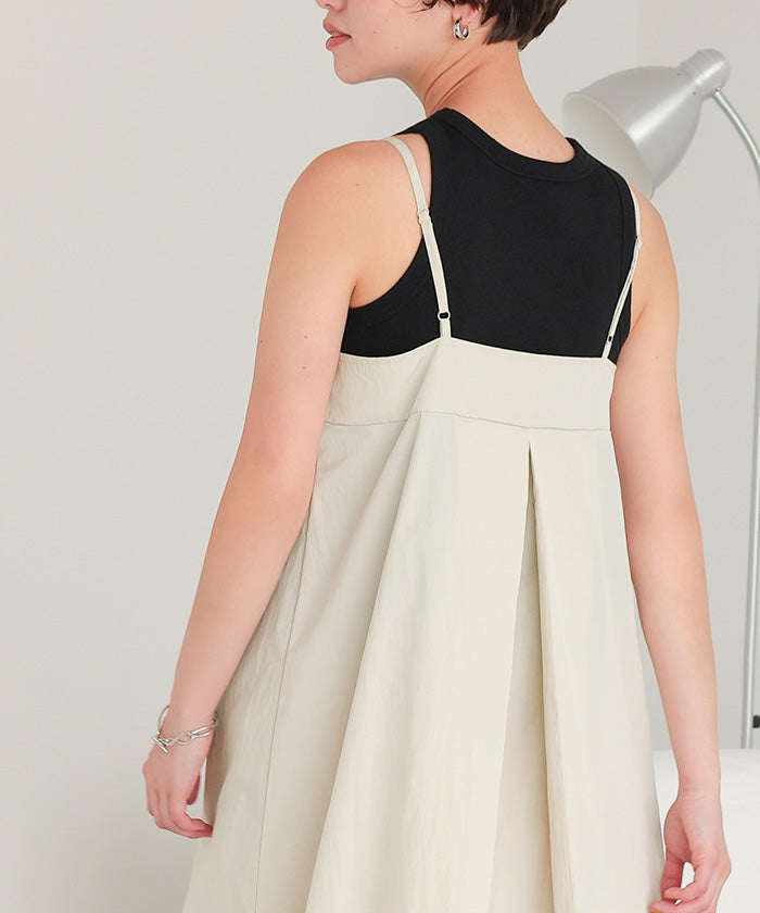 ティティベイト titivate ワイドタックキャミソールワンピース （エクリュ） エクリュ