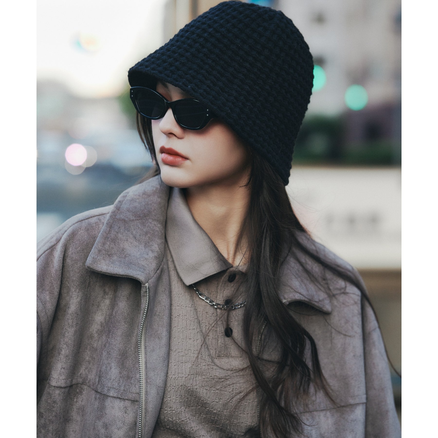tk.TAKEO KIKUCHI tk.TAKEO KIKUCHI Waffle Knit Bucket Hat