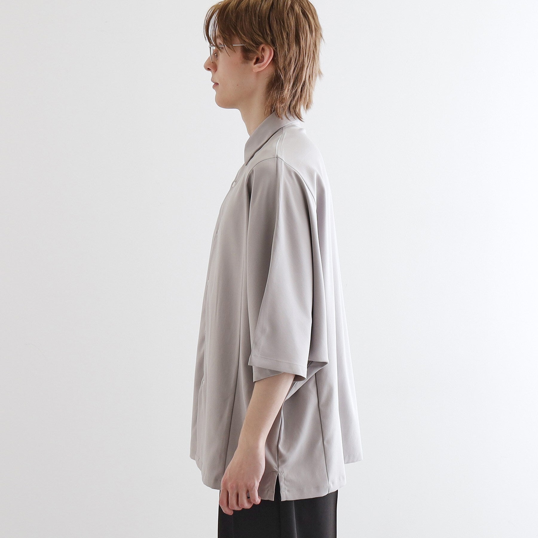 ティーケー タケオ キクチ tk.TAKEO KIKUCHI 配色ドルマンシャツ （ライトグレー(011)） ライトグレー(011)