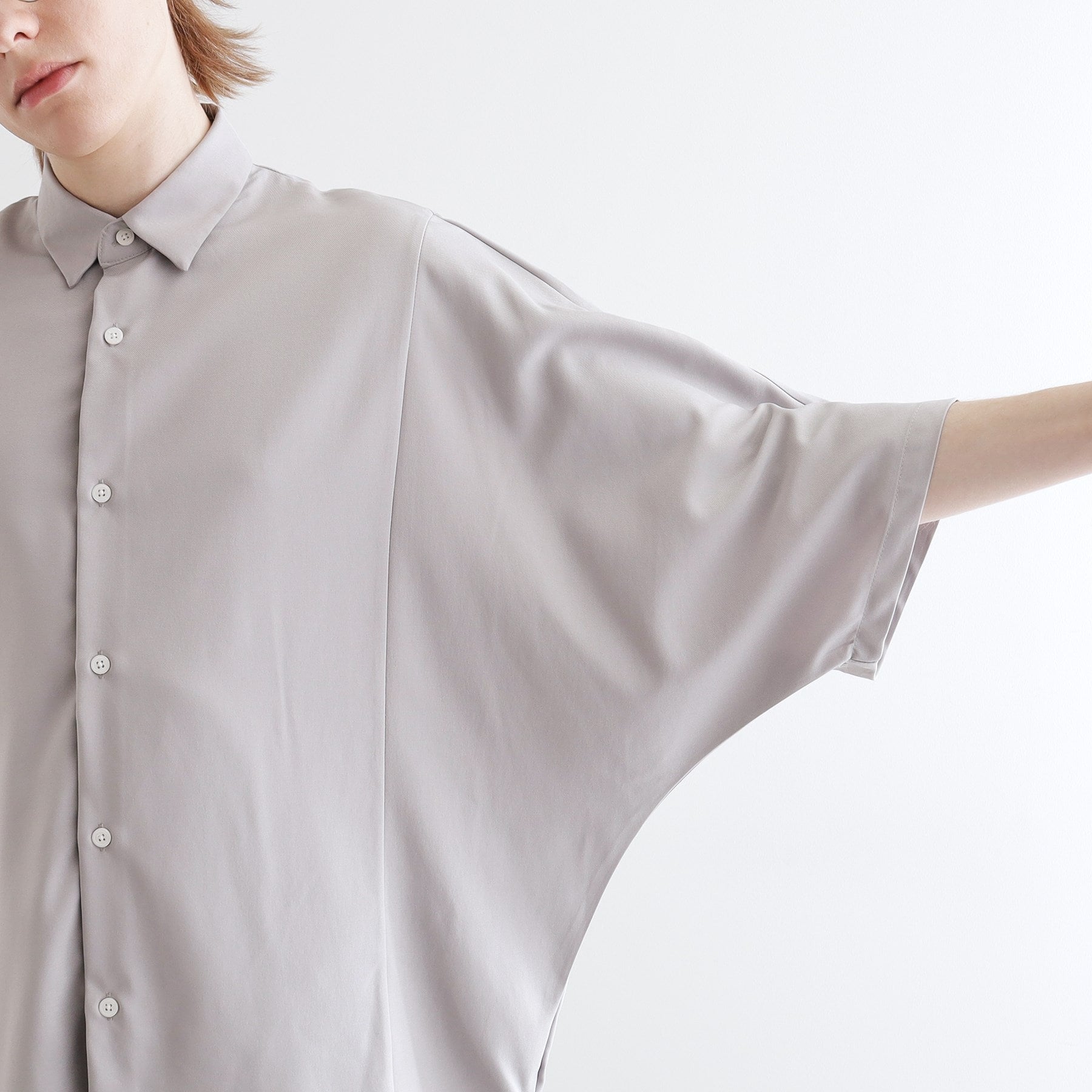 ティーケー タケオ キクチ tk.TAKEO KIKUCHI 配色ドルマンシャツ （ライトグレー(011)） ライトグレー(011)