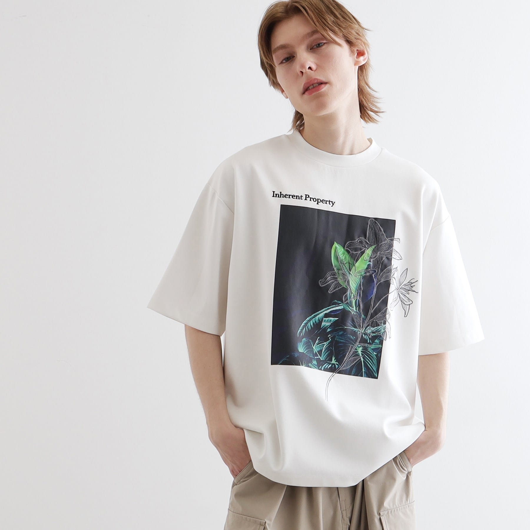 ティーケー タケオ キクチ tk.TAKEO KIKUCHI フラワープリントTシャツ （ホワイト(001)） ホワイト(001)