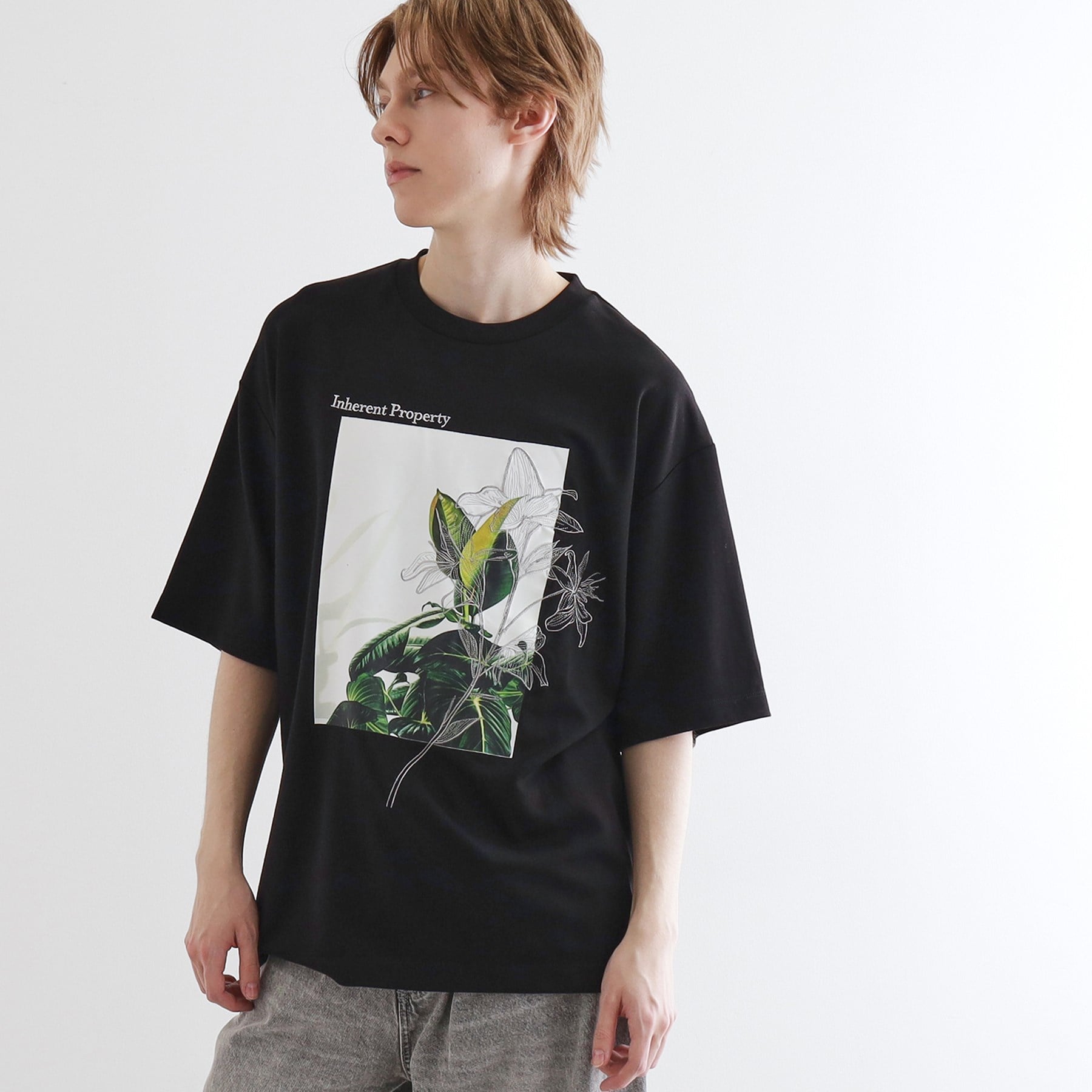 ティーケー タケオ キクチ tk.TAKEO KIKUCHI フラワープリントTシャツ （ブラック(019)） ブラック(019)