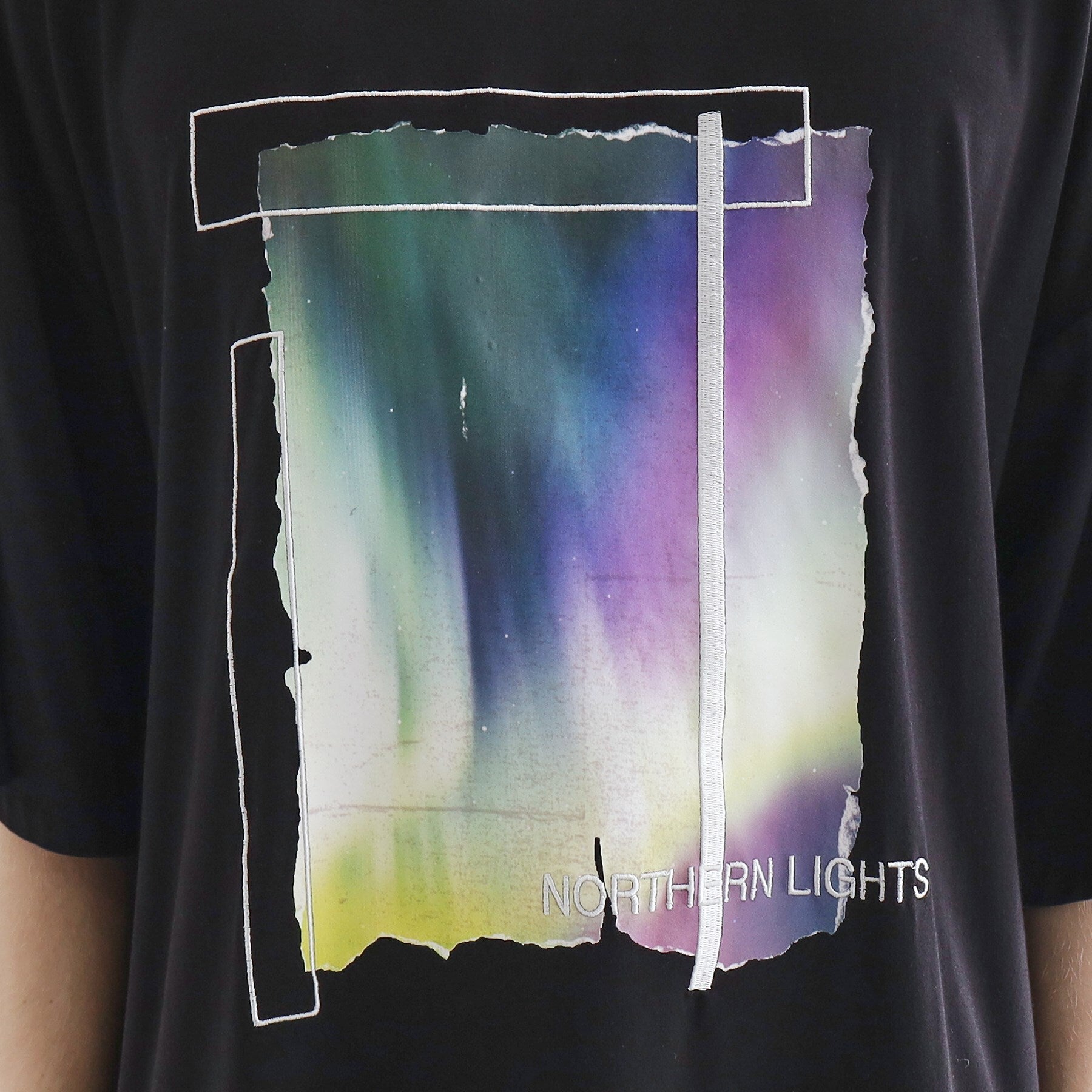 tk.TAKEO KIKUCHI tk.TAKEO KIKUCHI Aurora Print Draped T-Shirt