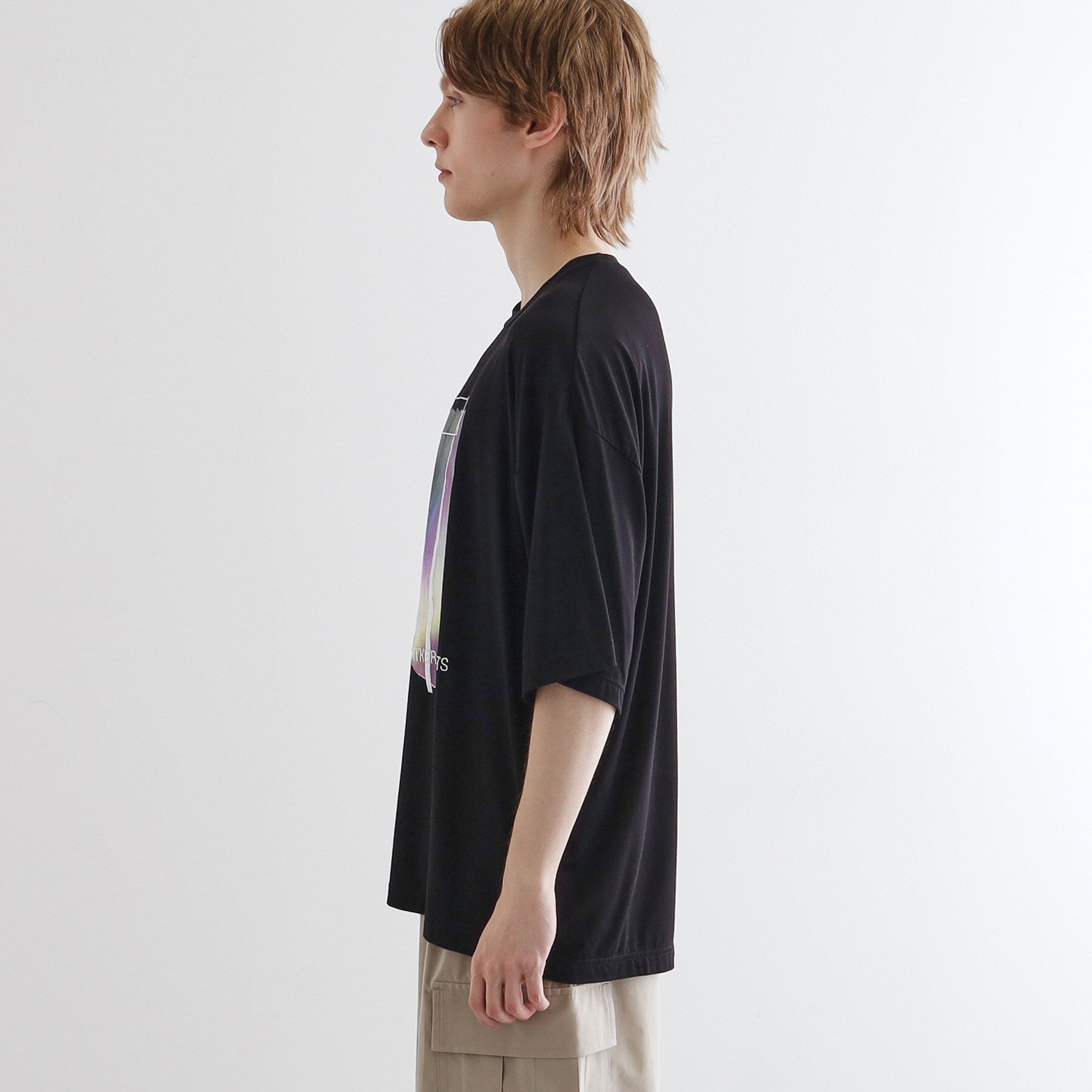 tk.TAKEO KIKUCHI tk.TAKEO KIKUCHI Aurora Print Draped T-Shirt