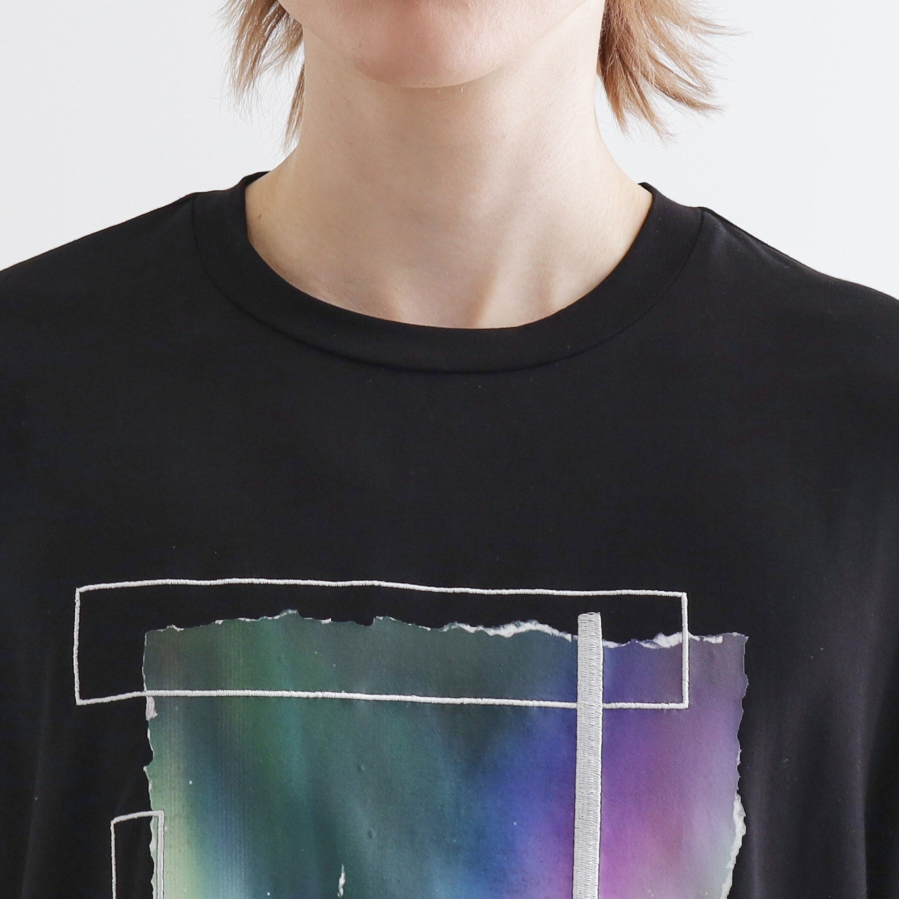 tk.TAKEO KIKUCHI tk.TAKEO KIKUCHI Aurora Print Draped T-Shirt