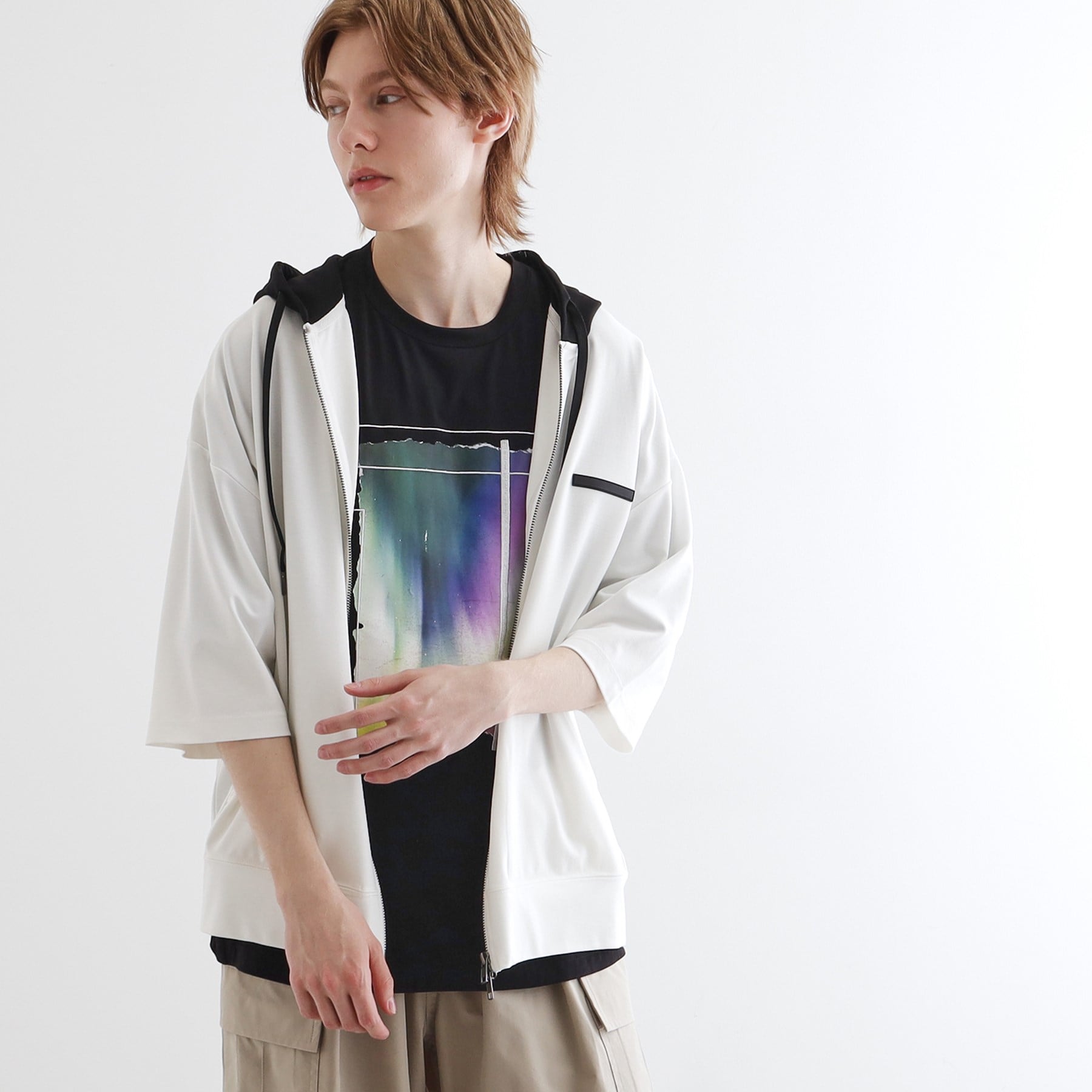 ティーケー タケオ キクチ tk.TAKEO KIKUCHI オーバージップパーカ （ホワイト(501)） ホワイト(501)