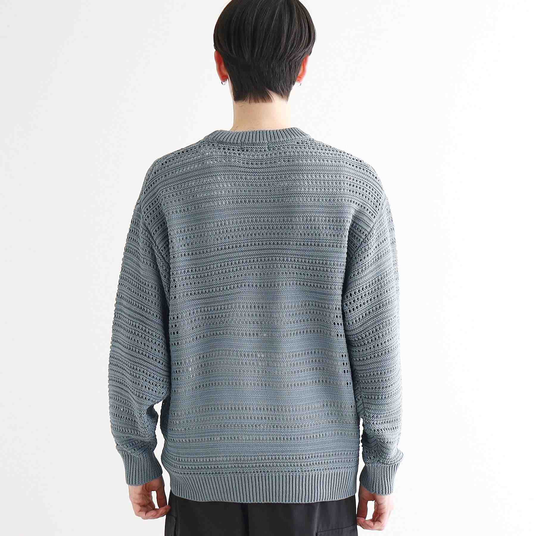 ティーケー タケオ キクチ tk.TAKEO KIKUCHI 透かしクルーニット （チャコールグレー(014)） チャコールグレー(014)