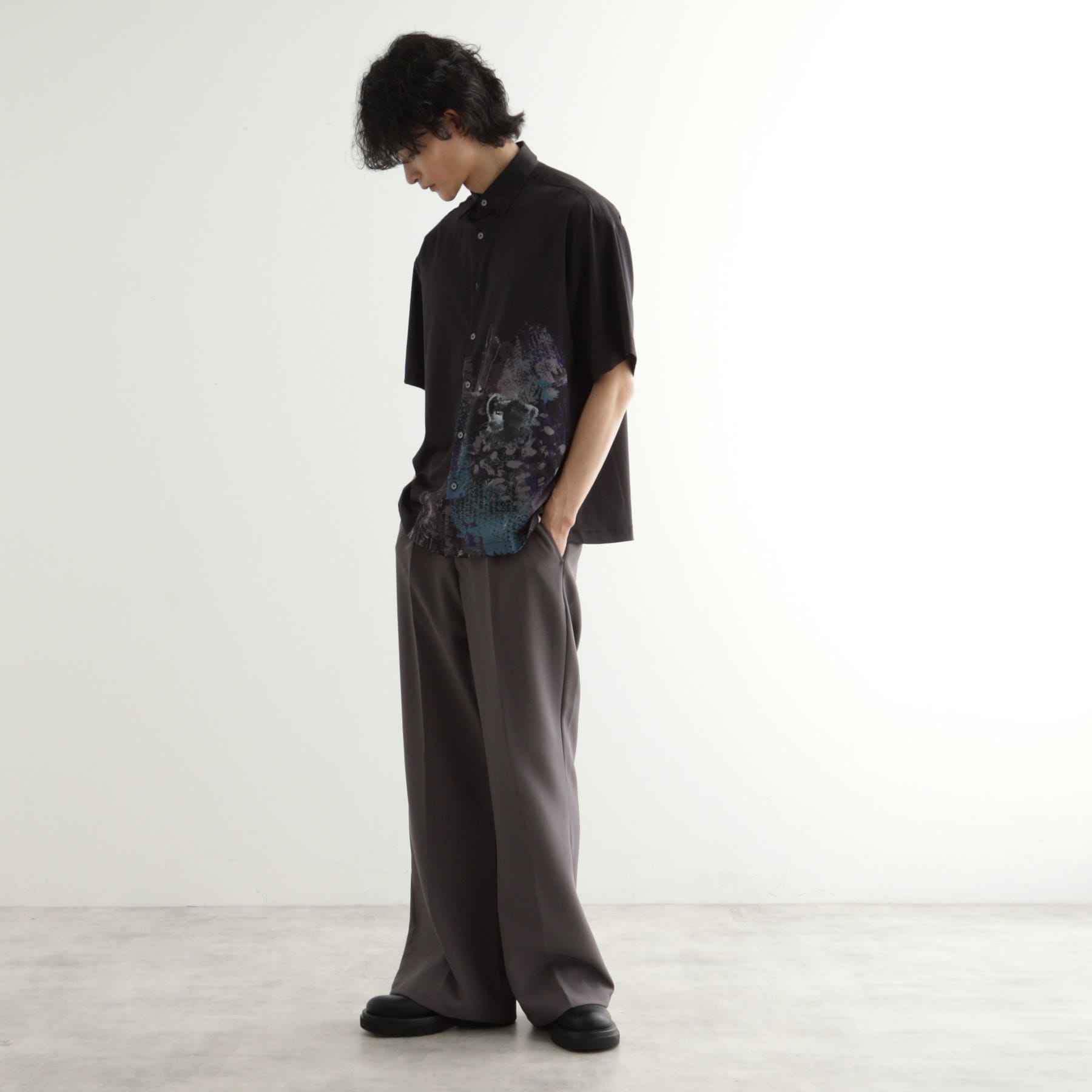 ティーケー タケオ キクチ tk.TAKEO KIKUCHI ペイント半袖シャツ （ネイビー(494)） ネイビー(494)