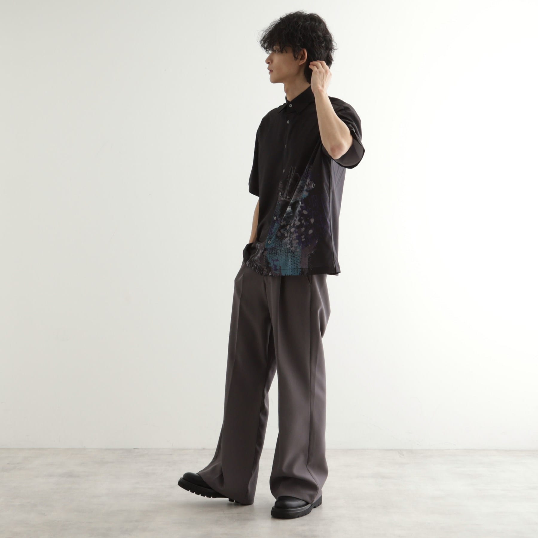 ティーケー タケオ キクチ tk.TAKEO KIKUCHI ペイント半袖シャツ （ネイビー(494)） ネイビー(494)