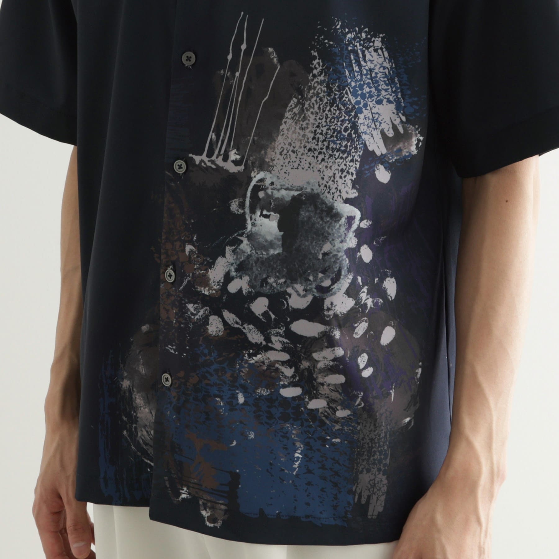 ティーケー タケオ キクチ tk.TAKEO KIKUCHI ペイント半袖シャツ （ネイビー(494)） ネイビー(494)