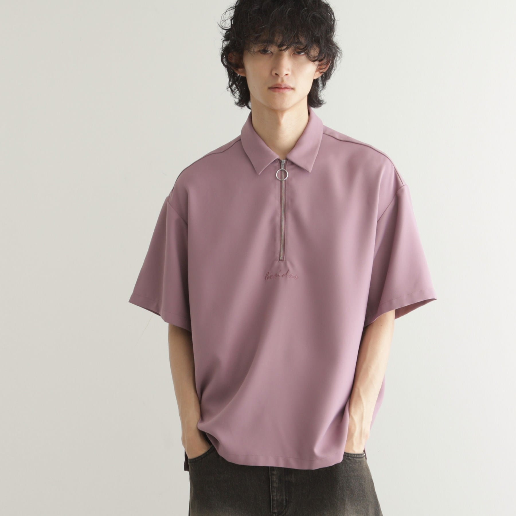 ティーケー タケオ キクチ tk.TAKEO KIKUCHI エンブロハーフジップシャツ （トープ(054)） トープ(054)