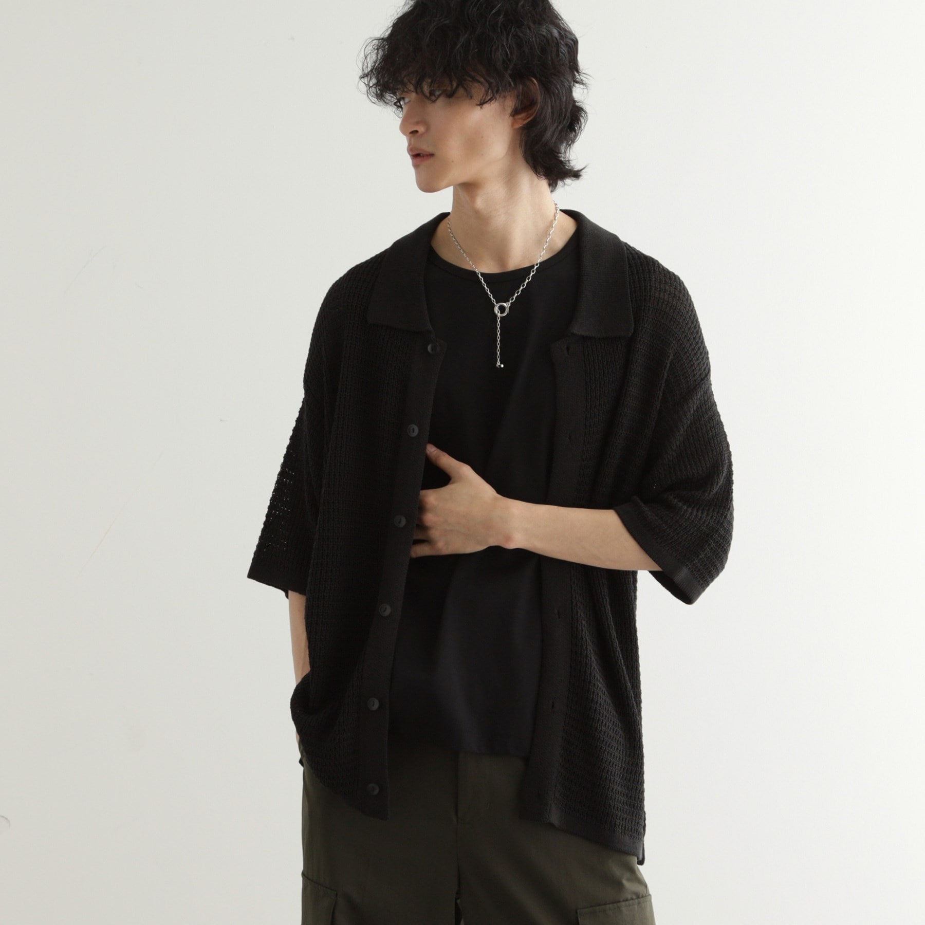 ティーケー タケオ キクチ tk.TAKEO KIKUCHI リネンライクニットポロシャツ （ブルー(092)） ブルー(092)