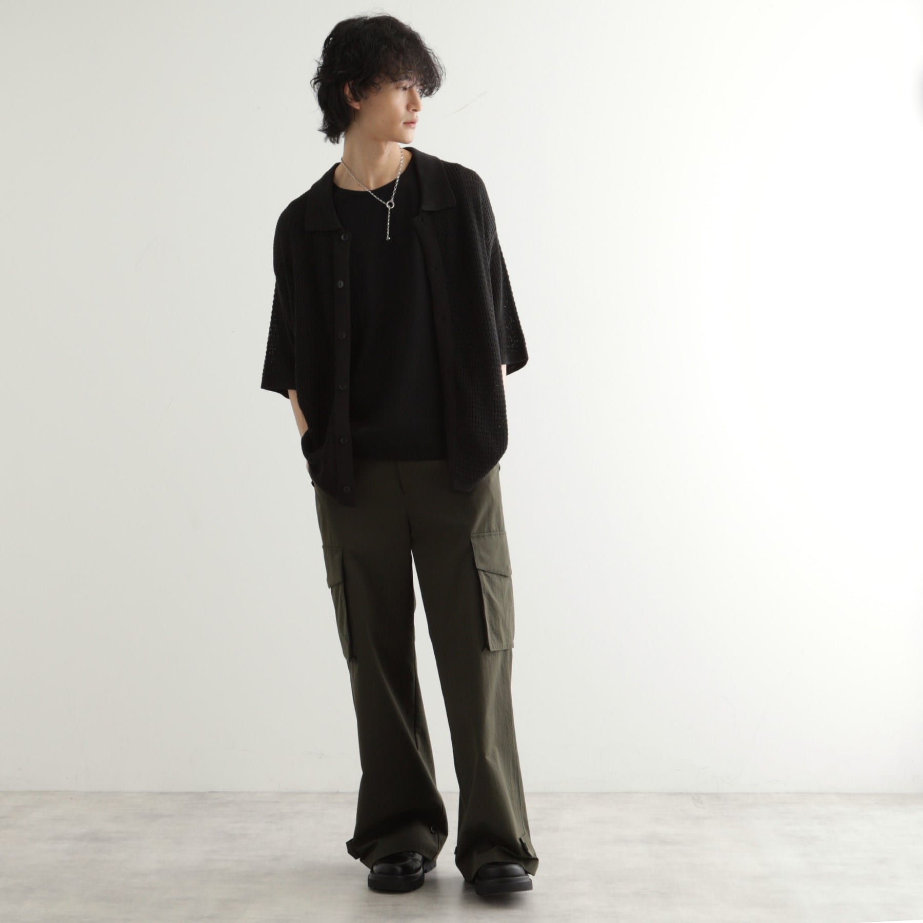 ティーケー タケオ キクチ tk.TAKEO KIKUCHI リネンライクニットポロシャツ （ブルー(092)） ブルー(092)