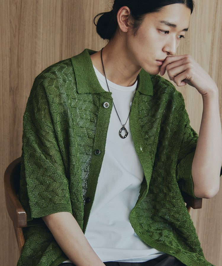 ティーケー タケオ キクチ tk.TAKEO KIKUCHI ニットポロカーディガン （ライトグレー(011)） ライトグレー(011)