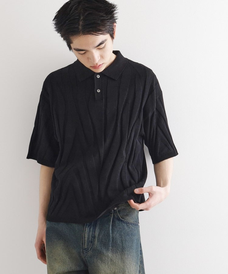 ティーケー タケオ キクチ tk.TAKEO KIKUCHI ジャカードニットポロ （グレー(012)） グレー(012)