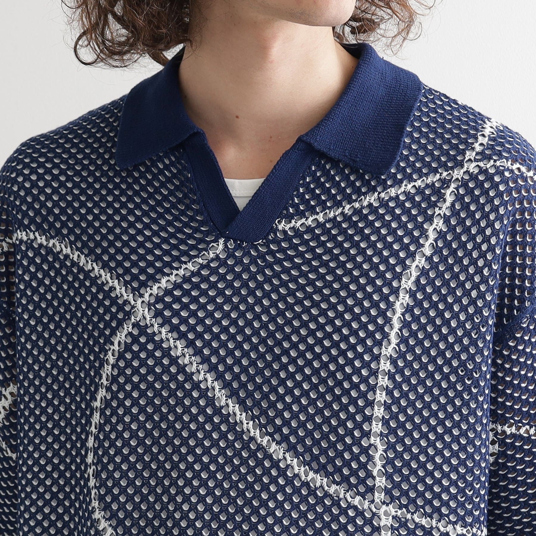 ティーケー タケオ キクチ tk.TAKEO KIKUCHI ラインアートニットポロ （ホワイト(001)） ホワイト(001)