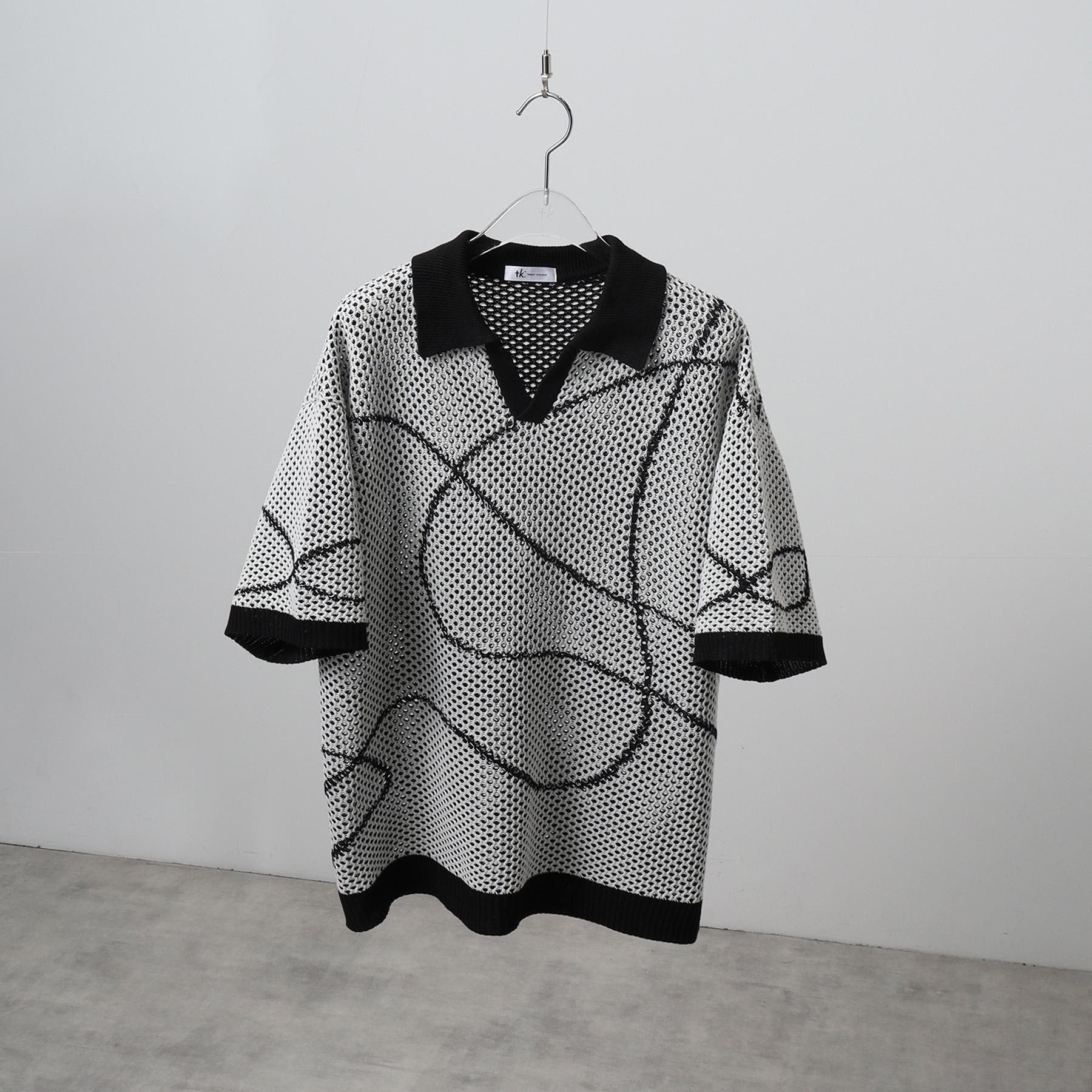 ティーケー タケオ キクチ tk.TAKEO KIKUCHI ラインアートニットポロ （ホワイト(001)） ホワイト(001)